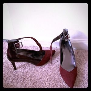 Maroon kitten heels